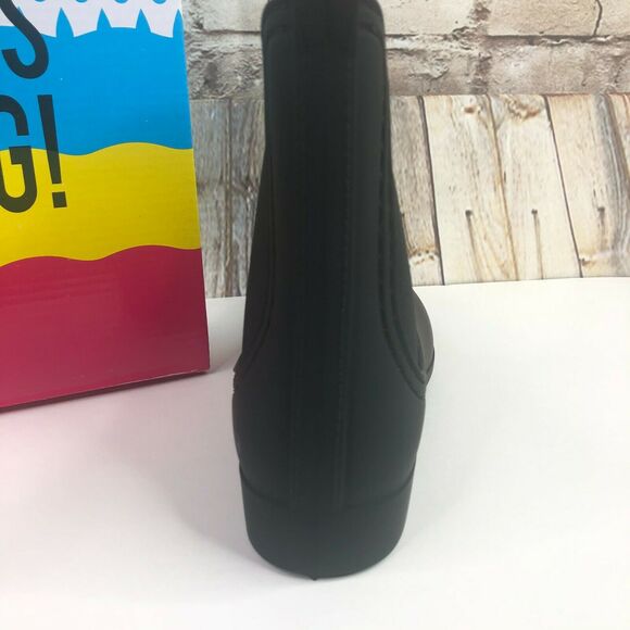 NEW Jeffrey Campbell Chelsea Rain Boot Black Matte - Picture 3 of 5